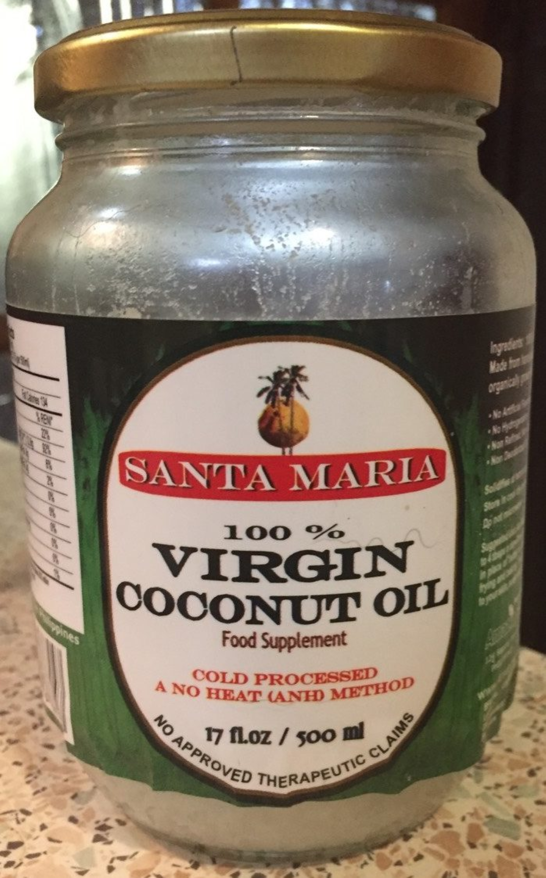 SANTA MARIA EXTRA VIRGIN COCONUT OIL 500ML